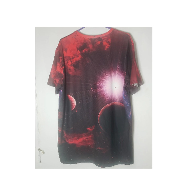 All around red Solar System Is Stretxhing Material Size 2XL - Picture 1 of 4